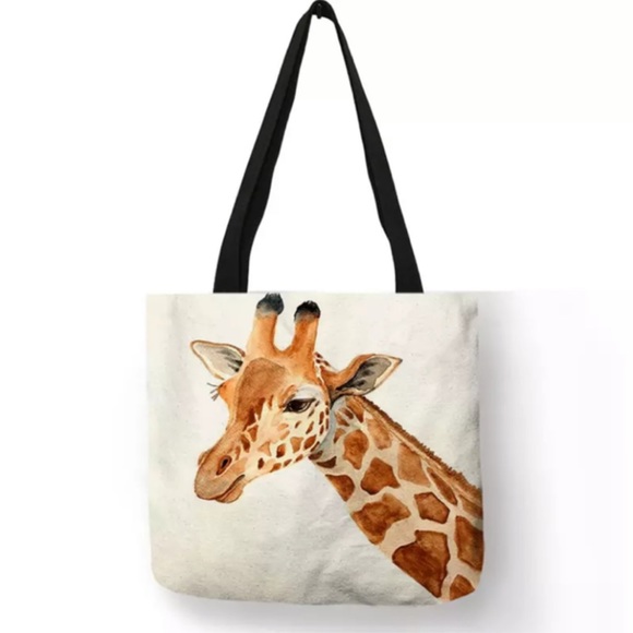 Eco-Friendly Folding Giraffe Tote Bag - Picture 1 of 10